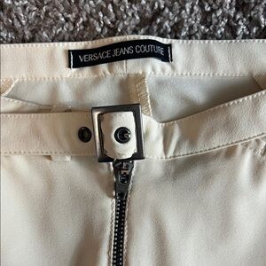 Versace Jeans Couture Women's Cream Boot Cut Pants
